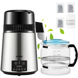 Vevor Wasserdestillierer Destilliergerät 1L/h Wasserdestilliergerät, Silber