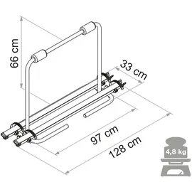 Bluecraft Deichsel Fahrradträger für 2 Fahrräder