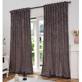 Gardinenbox Vorhang 2er Set »Milano Star« HxB 245x140 cm Grau Rosegold