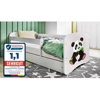 raumhirsch furniture Kinderbett Panda 80 x 180 cm Holzwerkstoff weiß