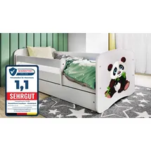raumhirsch furniture Kinderbett Panda 80 x 180 cm Holzwerkstoff weiß