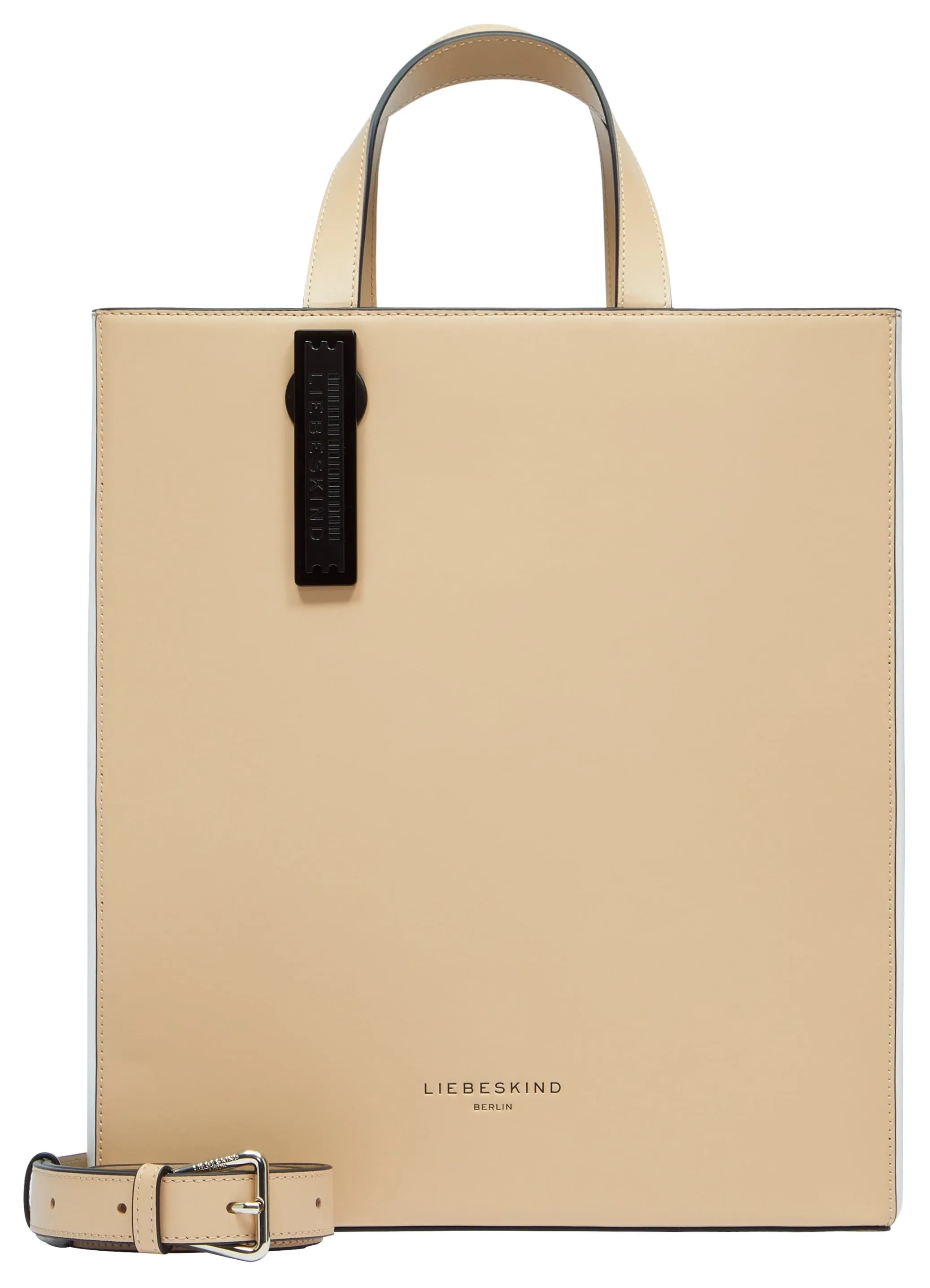 Shopper LIEBESKIND BERLIN Gr. B/H/T: 29 cm x 34 cm x 15 cm, beige (sandy) Damen Taschen Handtaschen Handtasche Bag Ladies, Zertifiziert nach LWG