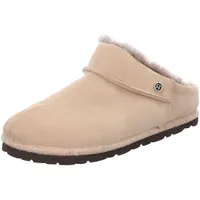 Rohde Damen Pantoffel Hausschuh Leder Lammfell Warmfutter Gardena 7070, Größe:41 EU, Farbe:Beige - 41