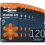 Ansmann Hörgerätebatterien Typ 13 orange P13 PR48 ZL2,120 Stück, German Quality Check, Vorratspack, Batterien für Hörgeräte & Hörhilfen, leicht greifbar