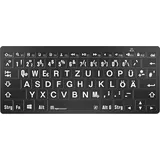 LogicKeyboard XL-Print White on Black Mini PC, Bluetooth, DE (LKB-LPWB-BTPC-DE)