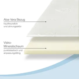 Bestschlaf Visko-Mineralschaum Matratzenauflage 200 x 200 cm grau