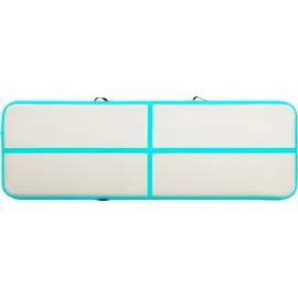 vidaXL Aufblasbare Gymnastikmatte mit Pumpe 400x100x20 cm PVC Grün