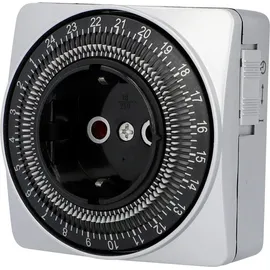 Unitec Zeitschaltuhr kompakt 3.600W mechanisch, silber, IP20