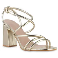 VAN HILL Damen Riemchensandaletten in Gold