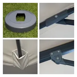 Mendler Gastronomie-Ampelschirm HWC-A96 Ø 400 cm creme