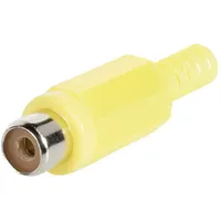 TRU Components 1578795 Cinch-Steckverbinder Buchse, gerade Polzahl: 2 Gelb