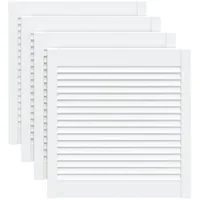 VidaXL Schranktüren Lamellen-Design 4 Stk Weiß 61,5x59,4 cm Massivholz