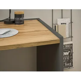 furn.design Schreibtischkombination 4-teilig grau matt Eiche Wotan, Büromöbel Set | Gr.: onesize
