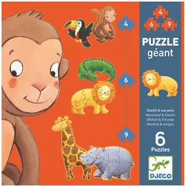 Djeco Puzzle Marmoset - Friends 4- bis 9-teilig in bunt