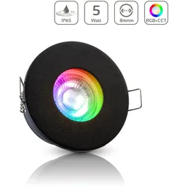 Longlife LED Gartenstrahler mit Erdspieß rund LED GU10 5 W RGB+CCT schwarz