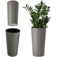 Kadax Blumentopf mit Einlage, Pflanzkübel, aus Kunststoff, 30 cm,