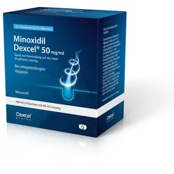 Minoxidil Dexcel 50 Mg/ml Spray zur Anwendung a. d. Kopfhaut 180 ml