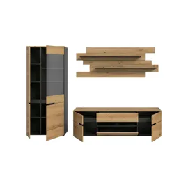 Möbel Kraft Wohnwand ¦ grau ¦ Maße (cm): B: 280 H: 190