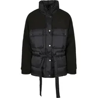 URBAN CLASSICS Sherpa Mix Puffer Jacke Black S