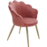 KADIMA DESIGN Esszimmerstuhl TULIP: Skandinavisches Design, Samtbezug, goldene Metallbeine, Kunststoffkappen.