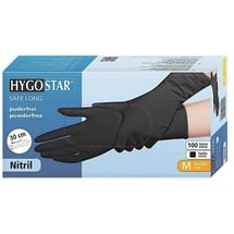 Franz Mensch Hygostar Nitril-Handschuh SAFE Long XL, schwarz, puderfrei