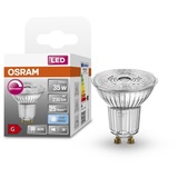Osram Superstar Reflektorlampe für GU10-Sockel, klares Glas ,Kaltweiß (4000K), 230 Lumen, Ersatz für herkömmliche 35W-Leuchtmittel, dimmbar, 1-er Pack