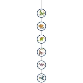 Amscan Deko-Hänger Happy Dinosaur 4 St. 130 cm Mehrfarbig