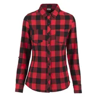 URBAN CLASSICS Ed Flanell Hemd Black / Red XL