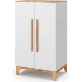 VitaliSpa Kinderkleiderschrank Malia 70 x 120 cm Eiche weiß