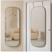 Songmics Spiegel, gebogene Ecke, Schlafzimmer, schwarz