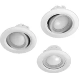 Hama WLAN LED-Einbauspot, 5W, per Sprache/App steuern, verstellbar, 3 St., Weiß