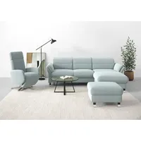 sit&more Ecksofa Grenoble L-Form mit Federkern, wahlweise mit Bettfunktion, Bettkasten, Arm- und Kopfteilverstellung blau