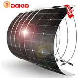 Dokio - 5x 100W Solarpanel 12v Flexibles Monokristallines Solarmodul für Haus/Wohnwagen/Van/Boot/Batterie/Garten