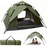 ARATERVIO Pop-up Kuppelzelt für 2–3 Personen, wasserdichtes Kuppelzelt mit Doppelwand & Abnehmbarer Außenplane, schnell aufbaubares Zelt für Camping, Wandern & Outdoor, Kuppelzelt