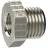 Riegler Reduziernippel kurz, G 1/2 a., G 1/8 i., SW 24, Messing vern.