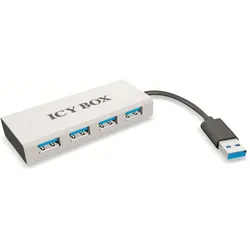 ICY BOX USB-Hub IB-AC6104, USB 3.0, 4-port, Alu/Kunststoff