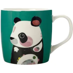 Maxwell & Williams Kaffeebecher Panda 420 ml Porzellan Grün