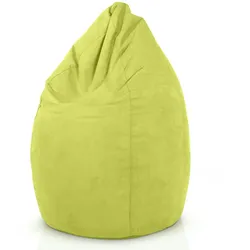 Green Bean© Sitzsack mit Rückenlehne "Drop" 60x60x90cm - Indoor Sitzkissen 220L Füllung - Bean Bag Lounge Chair Sitzhocker Grün