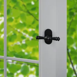MS Beschläge Formschöner Fensterbeschlag Schwarz matt Fenstergriff Ganzolive Fensterzubehör