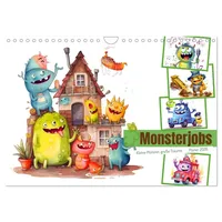 Calvendo Monsterjobs - Kleine Monster, große Träume (Wandkalender 2026