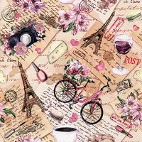 Ti-Flair 20 Servietten Papier 33x33cm 3-lagig à Paris, Frankreich