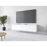 INOSIGN »LOWBOARD D, wahlweise mit oder ohne Beleuchtung«, modernes TV-Board ohne Griffe, mit viel Stauraum,stehend und hängend
