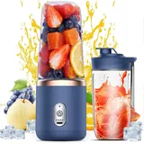 Tragbarer Mixer, Smoothie-maker, Über Usb Aufladbarer Persönlicher Mixer, 400-ml-obst-gemüsebecher-entsafter Mit 6 Klingen Und Reisedeckel, Tragbarer Mini-mixer Für Die Reise-fitnessstudio-küche