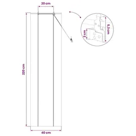 vidaXL Rollo Natur 40 x 220 cm Bambus/braun