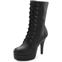 LASCANA BELLE AFFAIRE Schnürstiefelette Damen schwarz uni Gr.38