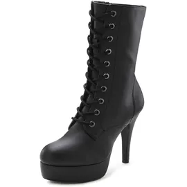 LASCANA BELLE AFFAIRE Schnürstiefelette Damen schwarz uni Gr.38