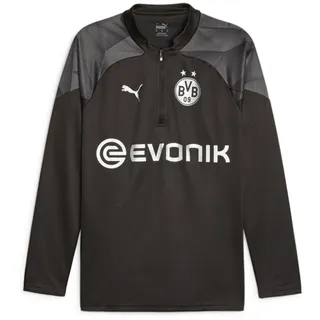 Puma Herren Trainingstop Borussia Dortmund 1/4-Zip Top w/ sponsor 771824-12 XXXL - Puma Black-Puma Silver - XXXL