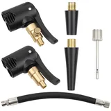 6 Stück Französisches Ventil Adapter, Multifunktionales Autoventil Hebelstecker Set, Messing Adapter Französisches Ventil, Kompatibel mit Bosch EasyPump für Autos, Fahrräder, Bälle, Luftmatratzen