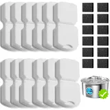 UMOCUOY Katzenbrunnen für Katzen 24 Filters: 12 Kohlefilter Trinkbrunnen + 12 Schaumstofffilter - Einfacher Ersatz - Ersatzfilter für Katzen Trinkbrunnen - Erfüllt 9-12 Monate Ersatzbedarf