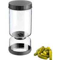 Westmark Abtropfglas mit Zwei-Kammer-System, auslaufsicher, 21422260 – Multifunktionales Einlegeglas